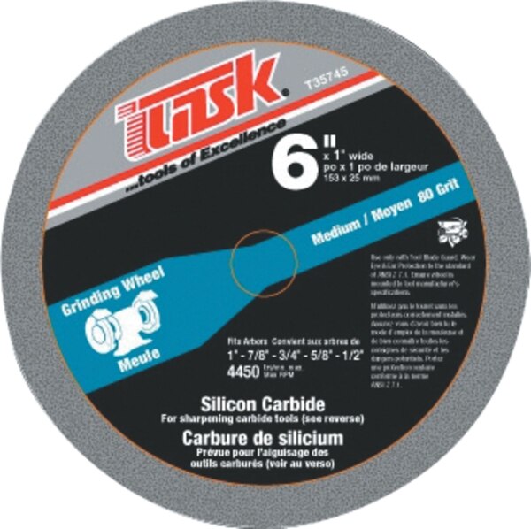 6 in. 80 Grit Silicon Carbide Bench Grinder Wheel