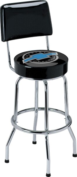 Chevrolet Stool With Backrest, Garage Stool With Backrest Canada